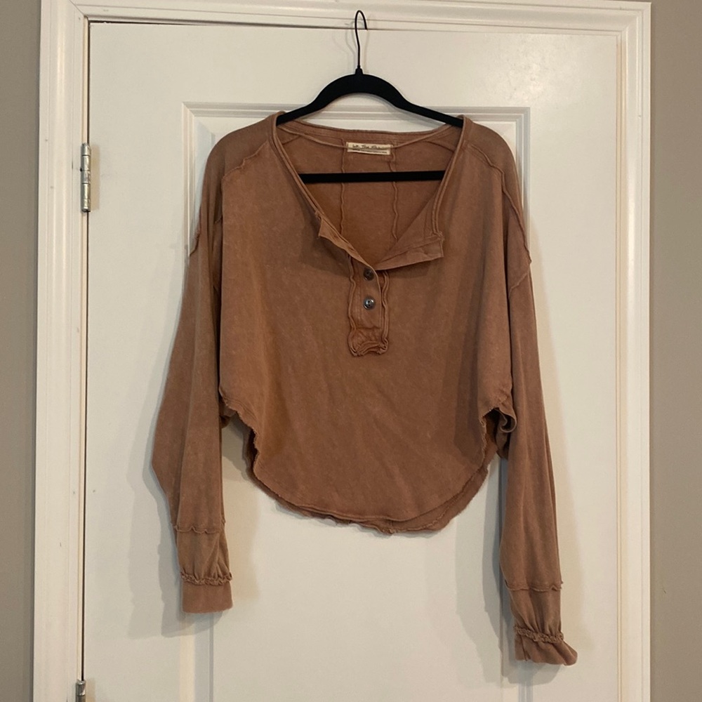 Free People Cropped Henley